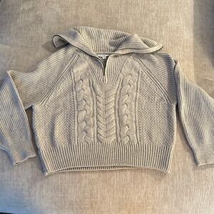 Women's Cable Knit Sweater - Beige